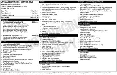 2025 Audi Q3 Premium Plus S Line quattro