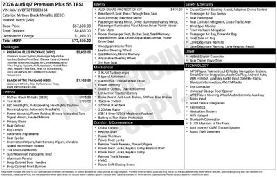 2026 Audi Q7 55 Premium Plus quattro